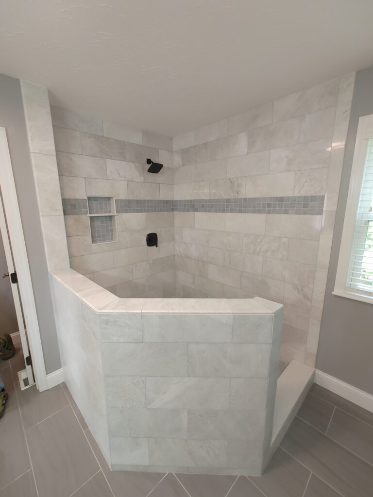 Custom Marble Corner Shower